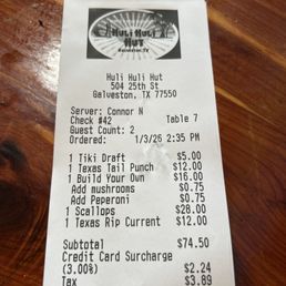 Bill for 2 Bill for 2