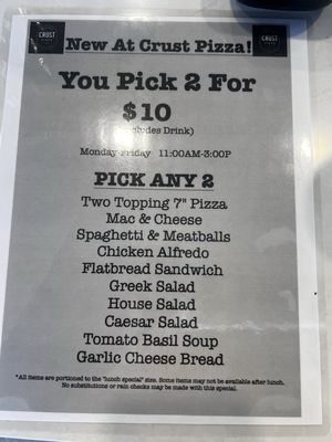 Menu photo 2 Crust Pizza College Station, TX Menu photo 2 Crust Pizza College Station, TX