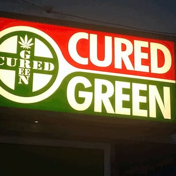 Cured Green - Sign right above our entrance. - Cannabis Dispensaries Near Me - Portland, Oregon