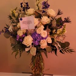 WildFlower - these look purple but are actually shades of blue and white, so pretty and appropriate for my Uncles funeral