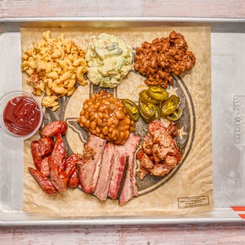 Chow Camp - The Pit Boss Sampler gives you 3 meats, and plenty of sides. - Food Trucks Near Me - West Tawakoni, Texas Chow Camp - The Pit Boss Sampler gives you 3 meats, and plenty of sides. - Food Trucks Near Me - West Tawakoni, Texas