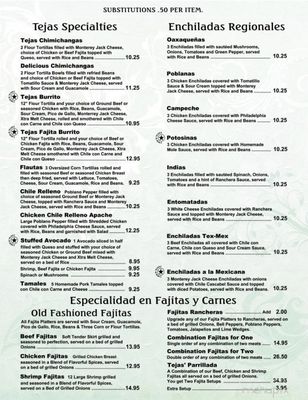 Menu photo 2 TEJAS Mexican Grill Bells, TX Menu photo 2 TEJAS Mexican Grill Bells, TX