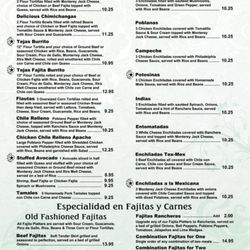 TEJAS Mexican Grill - Menu- Specialties