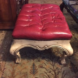 George's Upholstery - This is the Ottoman that I'm having recovered