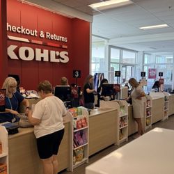 Kohl's - Moving quickly. No one was using the new self checkout.