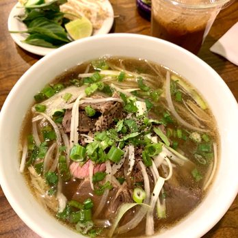CoTu Oriental Cuisine - Pho with tai & chin meat & cafe sửa da (all great) - Vietnamese Near Me - Bloomington, Minnesota