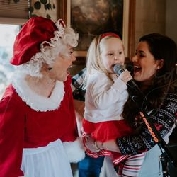 Singing with Nanny and Mrs. clause breakfast with Santa 2017
