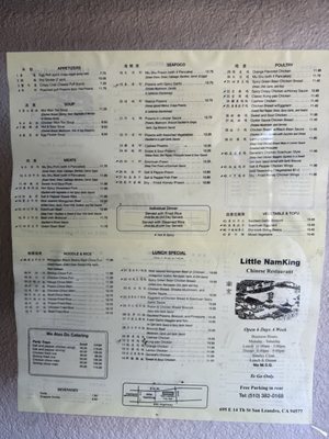 Menu photo 1 Little Namking San Leandro, CA Menu photo 1 Little Namking San Leandro, CA
