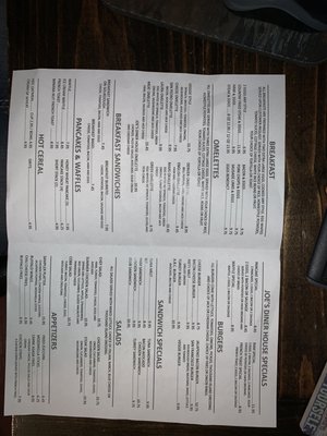 Menu photo 8 Joe's Diner Los Angeles, CA Menu photo 8 Joe's Diner Los Angeles, CA