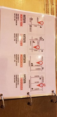 Menu photo 8 Katsuya Toronto, ON