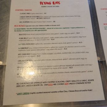 Flying Rice Asian Kitchen - Menu - Asian Fusion Near Me - La Verne, California