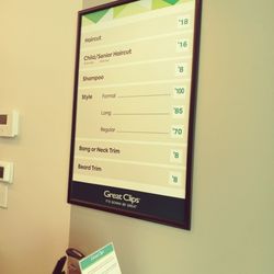 Great Clips - Menu