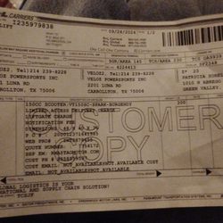 Here's the invoice so you don't think I'm lying