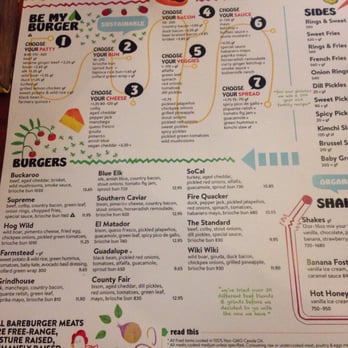 Bareburger - Forest Hills - Cute menu - Burgers Near Me - Forest Hills, New York