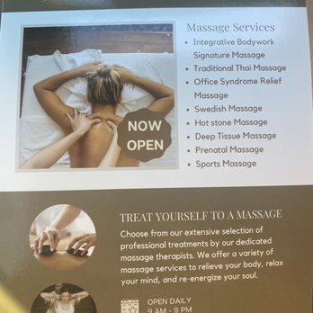 Integrative Thai Bodywork - Their flyer - Massage Therapy Near Me - Spring, Texas