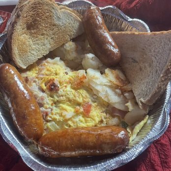 Tria Diner & Bakery - Western Omelette with home fries sausage and toast - Coffee & Tea Near Me - New York, New York Tria Diner & Bakery - Western Omelette with home fries sausage and toast - Coffee & Tea Near Me - New York, New York