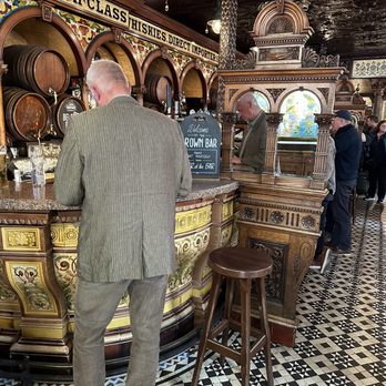 The Crown Liquor Saloon - Near front door of bar - Pubs Near Me - Belfast, BFS