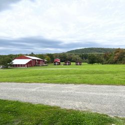 The main barn and cabins