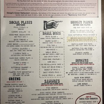 George's Corner - Menu 11/30/2024 - American Near Me - St George, Utah