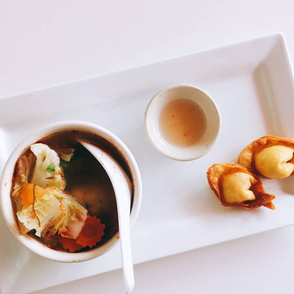 Tom Yum Cafe - Lunch special soup and app. Crab Rangoon and Tom kha soup. - Thai Near Me - Chicago, Illinois Tom Yum Cafe - Lunch special soup and app. Crab Rangoon and Tom kha soup. - Thai Near Me - Chicago, Illinois