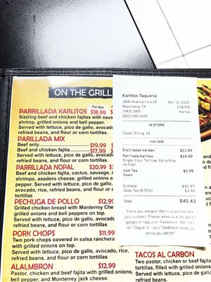 Menu photo 1 Karlito's Grill Rosenberg, TX Menu photo 1 Karlito's Grill Rosenberg, TX