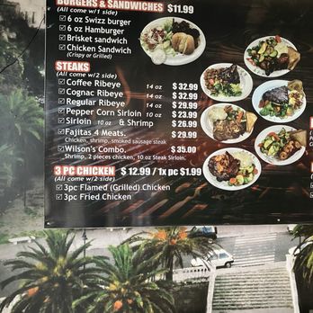 Wilson's Grill Express - Wall menu at the entrance - Chicken Shop Near Me - Edmond, Oklahoma Wilson's Grill Express - Wall menu at the entrance - Chicken Shop Near Me - Edmond, Oklahoma