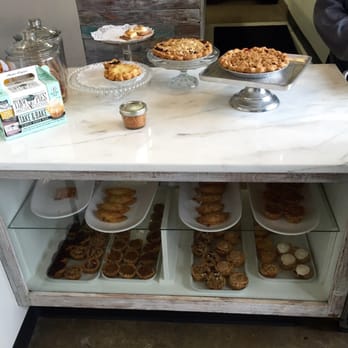 Tiny Pies - Display counter. Resist the urge to shove them in your purse - Desserts Near Me - Austin, Texas