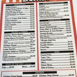 Burke's Convenience Store - Lunch Menu