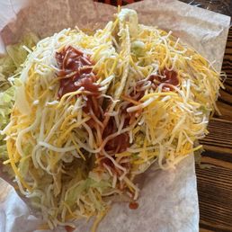 Fried Hard Potato Tacos soo good. My favorite thing to eat at this restaurant. Simple and delicious.