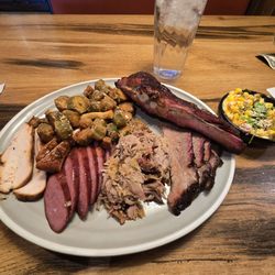 Swadley's Catering Company - Smoked chicken, sausage, street corn, okra and BBQ