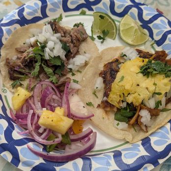 Laurita's Chicken - Al pastor taco and carnitas taco - Desserts Near Me - Fredericksburg, Virginia