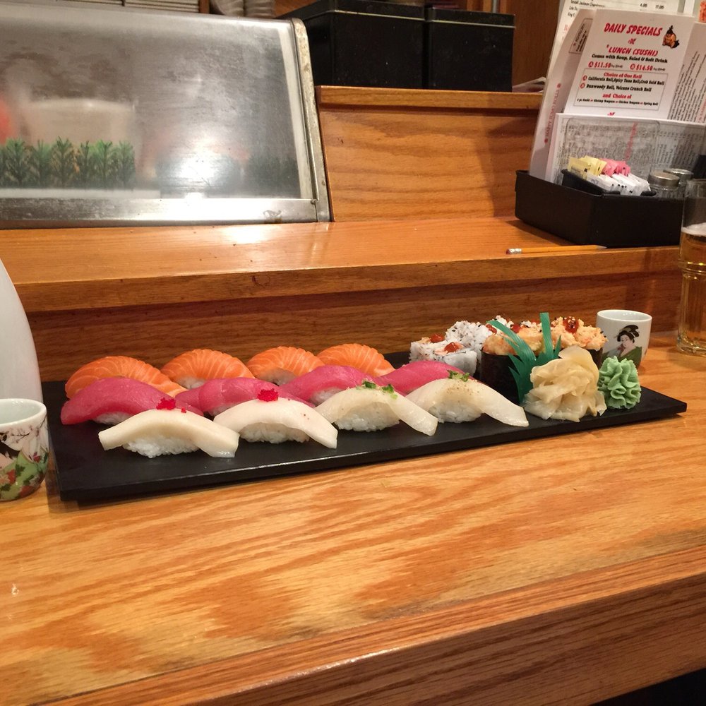 Happy Sumo - Beautifully presented sushi tonight. Love this place! - Japanese Near Me - Norcross, Georgia Happy Sumo - Beautifully presented sushi tonight. Love this place! - Japanese Near Me - Norcross, Georgia
