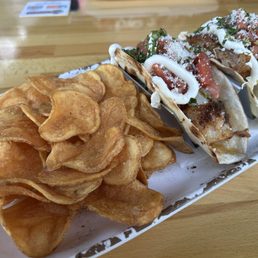 Grouper tacos and chips