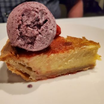 Shagbark - Chess pie with Blueberry icecream - New American Near Me - Richmond, Virginia Shagbark - Chess pie with Blueberry icecream - New American Near Me - Richmond, Virginia