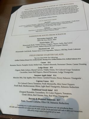 Menu photo 1 The Barn & Lodge Baltimore, MD Menu photo 1 The Barn & Lodge Baltimore, MD