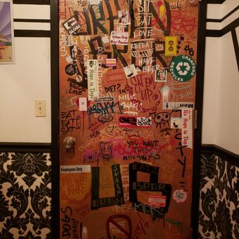 Urban Burger - Graffiti on the bathroom door. - Burgers Near Me - Cranford, New Jersey Urban Burger - Graffiti on the bathroom door. - Burgers Near Me - Cranford, New Jersey