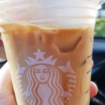 Starbucks - Iced grande soy caramel macchiato. ( I hate the sippy lid, used reusable straws we keep in car). - Coffee & Tea Near Me - Portland, Oregon
