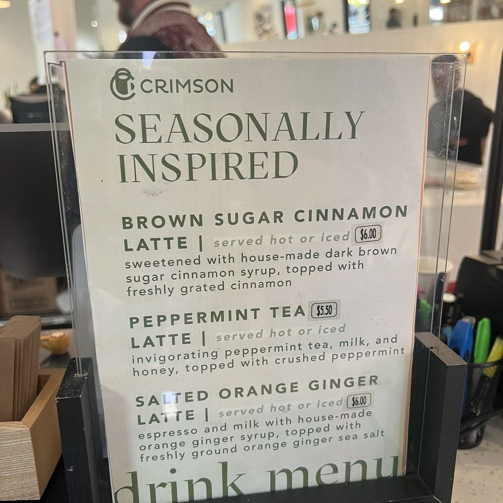 Seasonal menu Seasonal menu