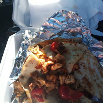 Fair Park Grocery - a chicken quesadilla in a styrofoam container - Grocery Near Me - Dallas, Texas