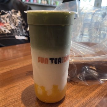 Sun Tea Day - Matcha mango tea - Bubble Tea Near Me - Arcadia, California
