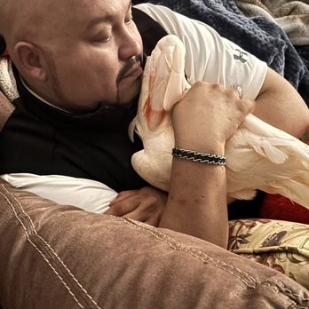JPQ Exotics Pet Store - Rosie and her new Dad - Bird Shops Near Me - Modesto, California