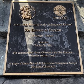 Gateway to Freedom - Title plaque - Landmarks & Historical Buildings Near Me - Detroit, Michigan Gateway to Freedom - Title plaque - Landmarks & Historical Buildings Near Me - Detroit, Michigan