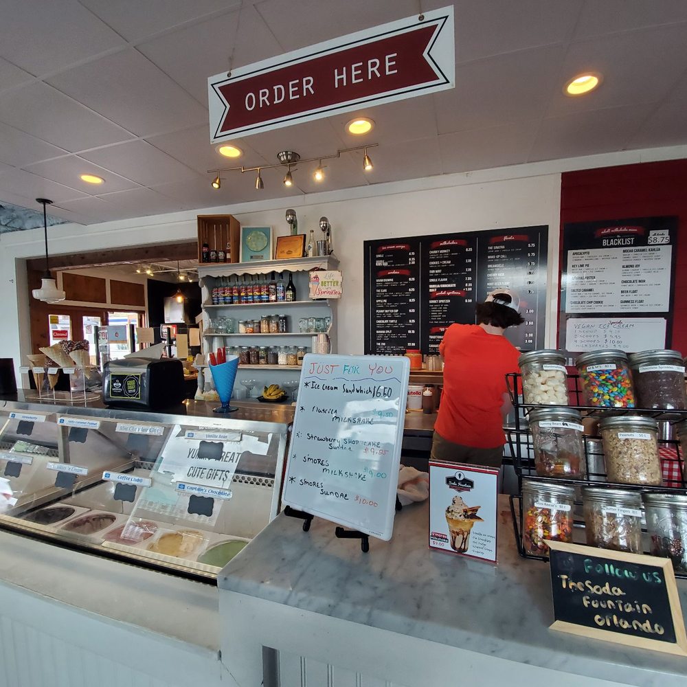 The Soda Fountain - the inside of a coffee shop - Ice Cream & Frozen Yogurt Near Me - Orlando, Florida The Soda Fountain - the inside of a coffee shop - Ice Cream & Frozen Yogurt Near Me - Orlando, Florida