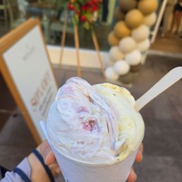 Blueberry and passionfruit swirl Blueberry and passionfruit swirl