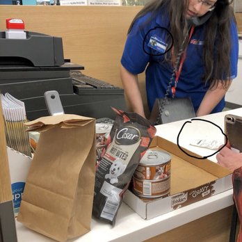 PetSmart - This picture show the receipt for the item laying on the counter right in front of the worker Jo who caused us so much trouble - Pet Stores Near Me - Houston, Texas