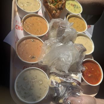 Pike Place Chowder - 8-cup Sampler - Seafood Near Me - Seattle, Washington Pike Place Chowder - 8-cup Sampler - Seafood Near Me - Seattle, Washington