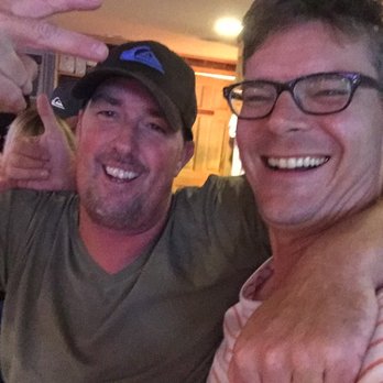 Pop's Raw Bar & Restaurant - Jack, the owner and myself - Seafood Near Me - Buxton, North Carolina