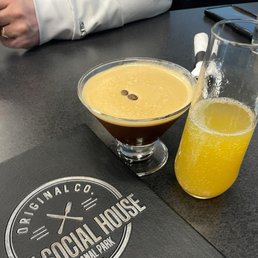 Espresso Martini and Mimosa