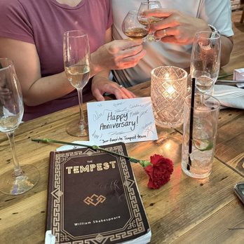 Tempest - Happy wedding anniversary pre-dinner bubbly x4 and post-dinner cognac tasting. Incredible TLC 6/5 stars service - Seafood Near Me - Charleston, South Carolina Tempest - Happy wedding anniversary pre-dinner bubbly x4 and post-dinner cognac tasting. Incredible TLC 6/5 stars service - Seafood Near Me - Charleston, South Carolina