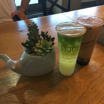 Teaspoon - Grass Hopper with lychee jelly House Milk Tea with coffee jelly - Bubble Tea Near Me - San Ramon, California Teaspoon - Grass Hopper with lychee jelly House Milk Tea with coffee jelly - Bubble Tea Near Me - San Ramon, California
